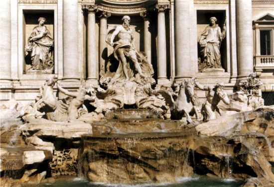 意大利的罗马特莱维喷泉